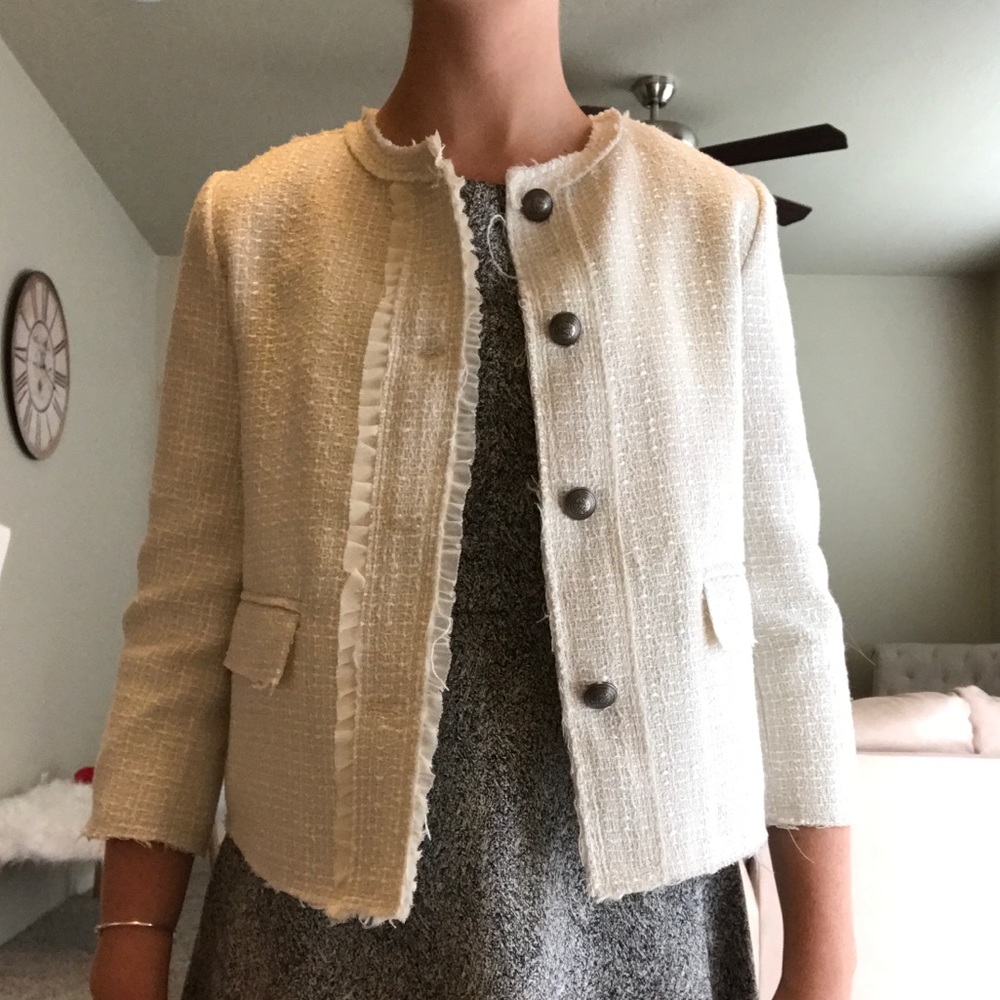 White fringe jacket